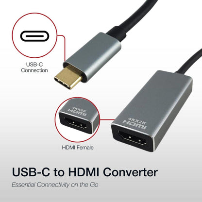 Shintaro USB-C to HDMI 4K Adapter - Connect Your USB-C PC to 4K Monitors, TVs & Projectors - Supports 4K@60Hz & DisplayPort Alt Mode