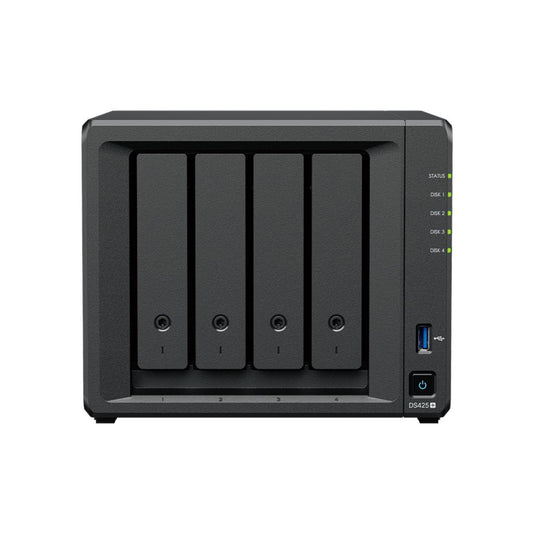 Synology DiskStation DS425+ NAS 4-Bay 3.5" Diskless, Intel Celeron J4125 1 x 1GbE + 1 x 2.5GbE, 2GB RAM, 2 x USB3.2, 3 Year wty