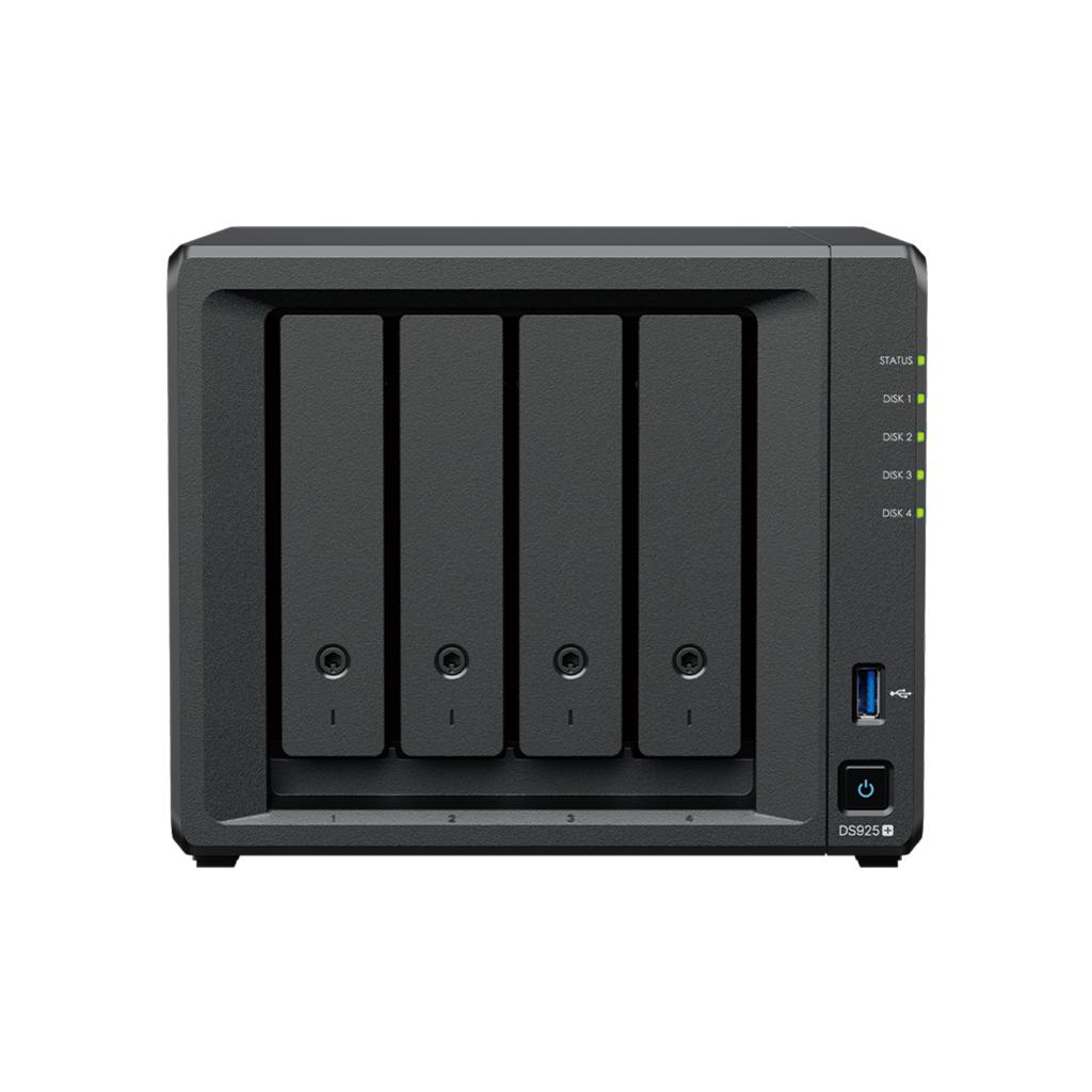 Synology DiskStation DS925+ 4-Bay 3.5" Diskless, AMD Quad Core CPU, 4GB RAM, 2x 2.5GbE, 2 x USB3.2, 1 x Expansion port, 3 Year Wty