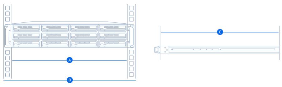 Synology Rail Kit (Fixed) for 1U RackStation NAS
