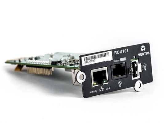 Vertiv Liebert IntelliSlot RDU101 Communications Card, Remote Power Management Adapter, 1x Network (RJ-45) Port - FOR USE WITH GXT5 SERIES ONLY