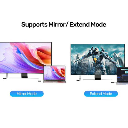 Unitek USB-C Wireless HDMI Extender Kit, Max. 1920, *1080@60Hz, Up to 50M, Gift Box, Network: 2.4G+5G, Android / Windows / iOS/ Mac, Black