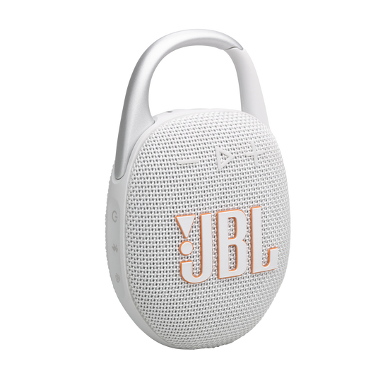 JBL Clip5 Bluetooth Speaker with Carabiner - White