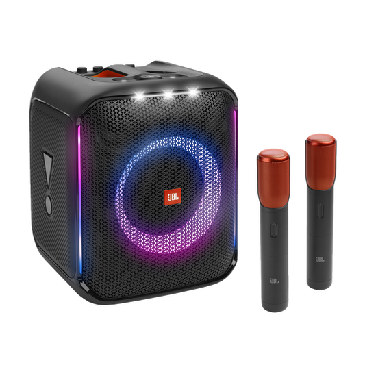 JBL PartyBox Encore – Compact Bluetooth Party Speaker with 2 Wireless Mics (Black)