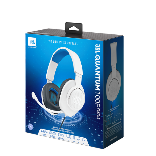 JBL Quantum 100P - White / Blue (PS Version)