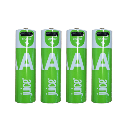 Juice AA Rechargeable Battery 4 Pack White