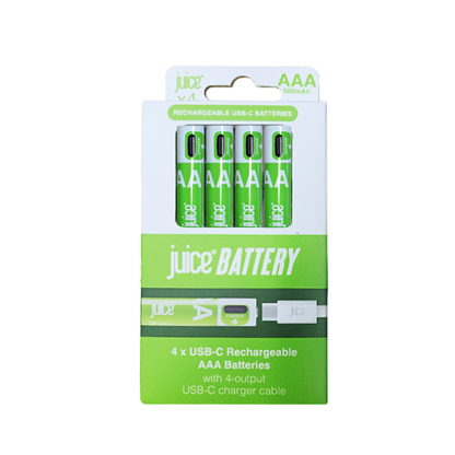 Juice AAA Rechargeable Battery 4 Pack