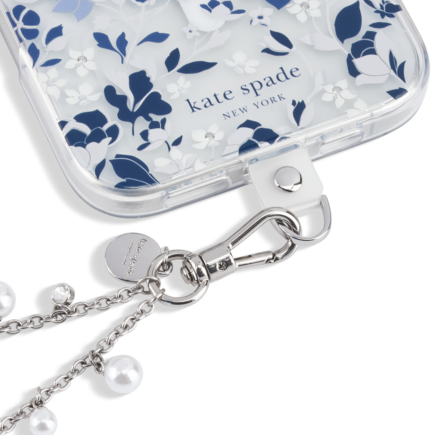 Kate Spade Phone Charm Wrist Strap Dazzling Pearl