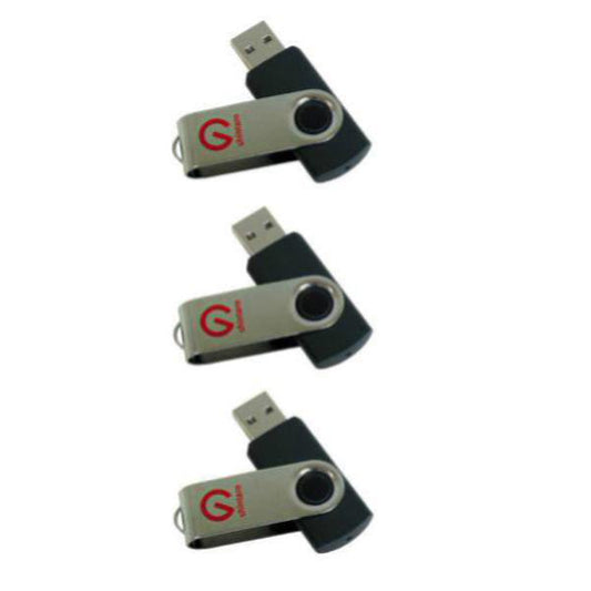 Shintaro 8GB USB2.0 Rotating Pocket Disk - 3 Pack, Lightweight & Compact, Plug & Play