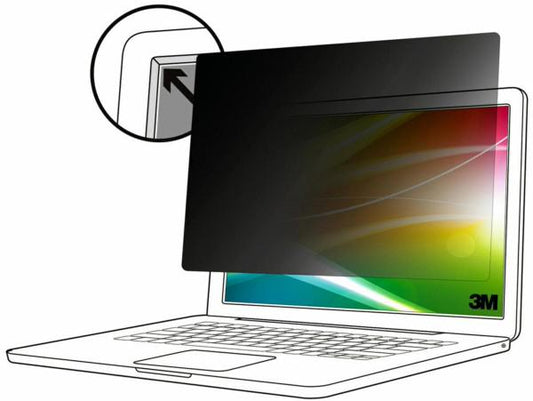 3M Bright Screen Privacy Filter for 14" Laptop with 3M COMPLY Adhesive Strips