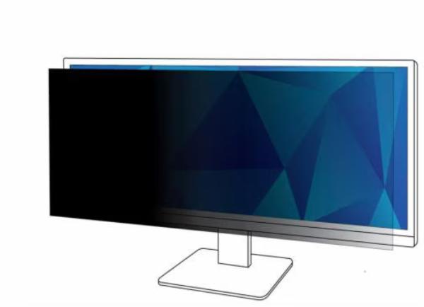 3M Privacy Filter for 34" Monitor with Large Display Attachment, 21:9