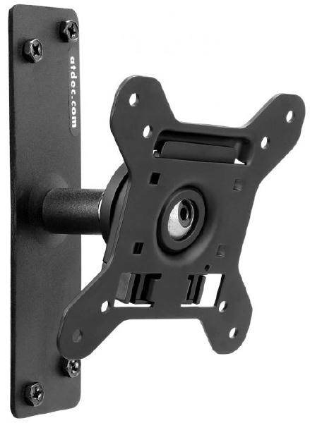 Atdec Spacedec Display Direct Wall Mount Black - Swivel mount. Max load 25kg. VESA 75x75 100x100
