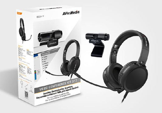 AVerMedia Video Conference KIT BO317 with 1080p30 Webcam and Headset with USB-A