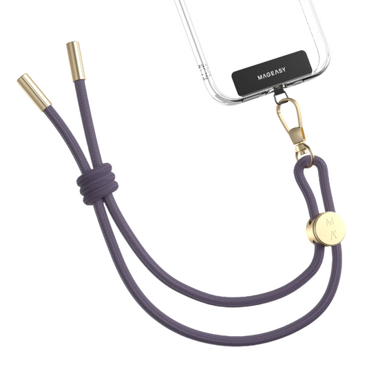 MagEasy 6mm Hand Wrist Strap Nylon String Phone Holder with Strap Card Holder - Very Peri