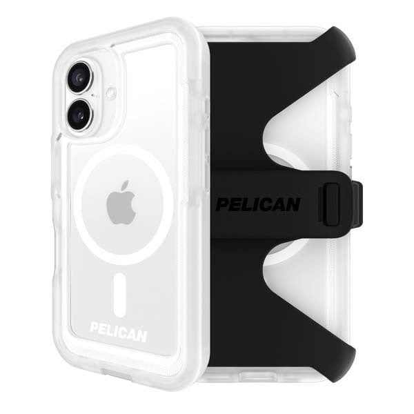 Pelican Voyager MagSafe Case with Holster for iPhone 16 Plus - Clear