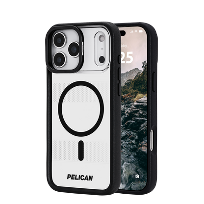 Pelican Protector MagSafe Case with Stand for iPhone 17 Pro Max - Clear / Black