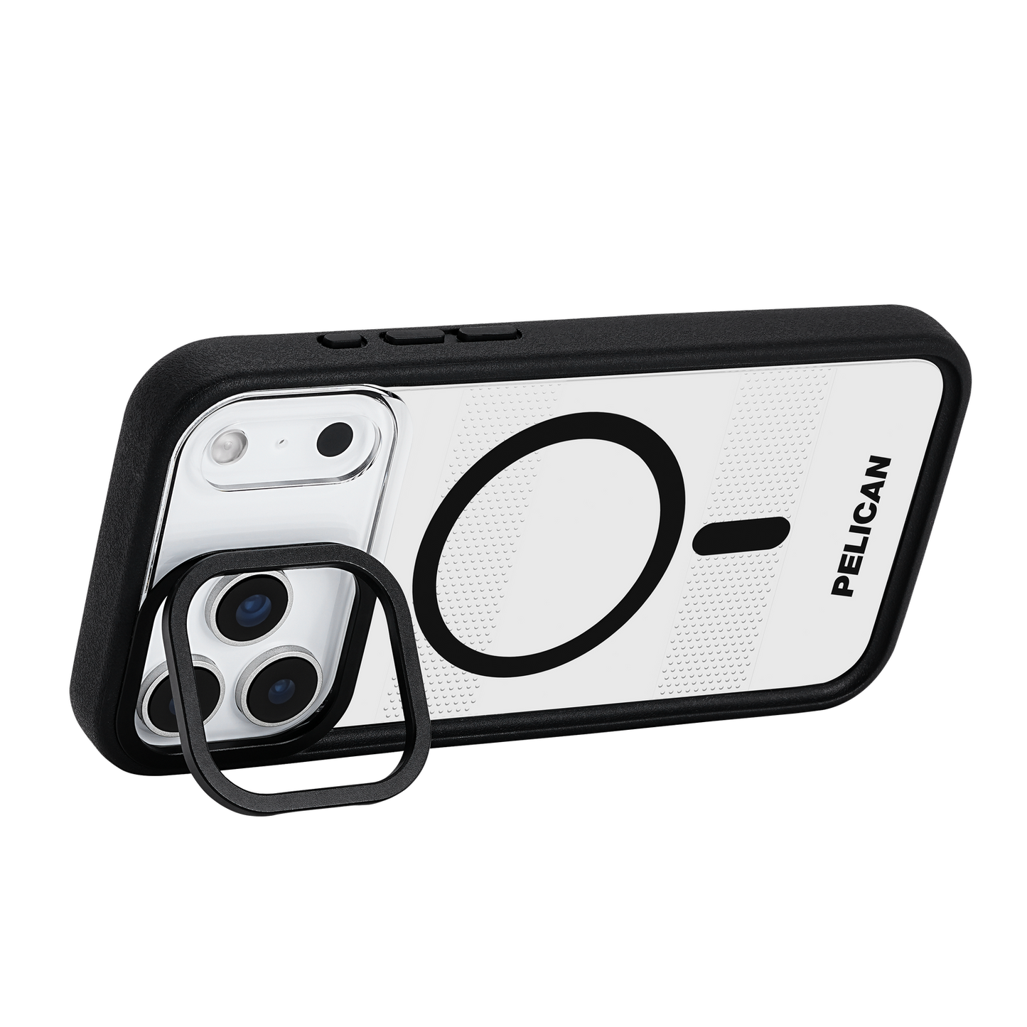Pelican Protector MagSafe Case with Stand for iPhone 17 Pro Max - Clear / Black
