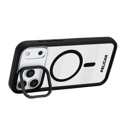 Pelican Protector MagSafe Case with Stand for iPhone 17 Pro Max - Clear / Black