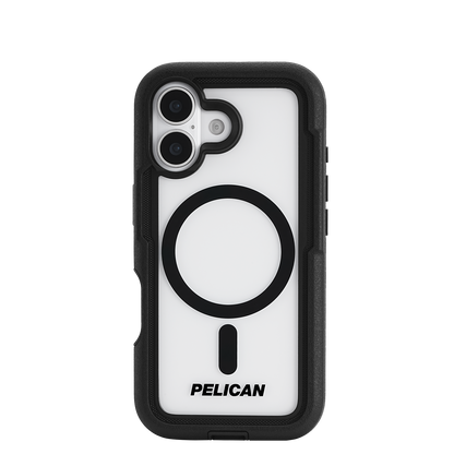 Pelican Voyager MagSafe Case with Holster for iPhone 17 - Black/Clear
