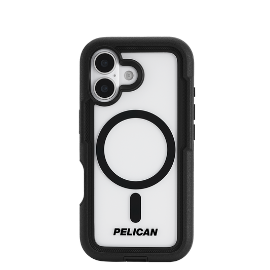 Pelican Voyager MagSafe Case with Holster for iPhone 17 - Black/Clear