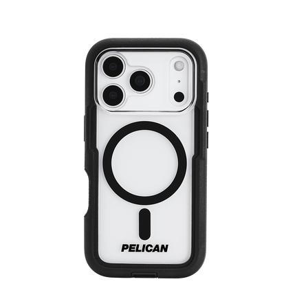 Pelican Voyager MagSafe Case with Holster for iPhone 17 Pro - Black/Clear