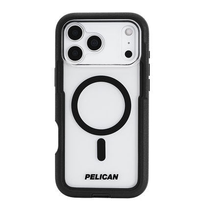 Pelican Voyager MagSafe Case with Holster for iPhone 17 Pro Max - Black/Clear