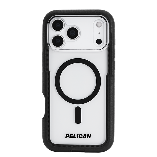 Pelican Voyager MagSafe Case with Holster for iPhone 17 Pro Max - Black/Clear