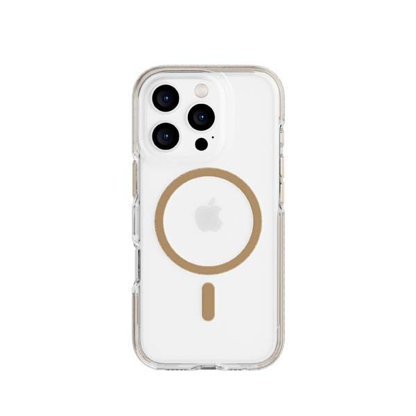 Tech 21 EvoCrystal MagSafe Case for iPhone 16 Pro Clear/Gold