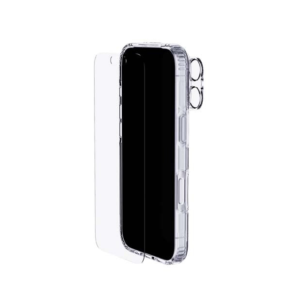 Tech 21 Bundle - EvoClear MagSafe Case + Tempered Glass + Lens Protector for iPhone 16 Pro Clear