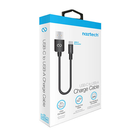 For Data Transfer & Charging Purposes Naztech | Shorty Cable | USB Type-C Cord
