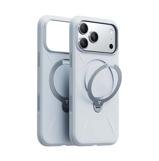 Torras Ostand Spin Silicon MagSafe Case for iPhone 17 Pro - Baby Blue