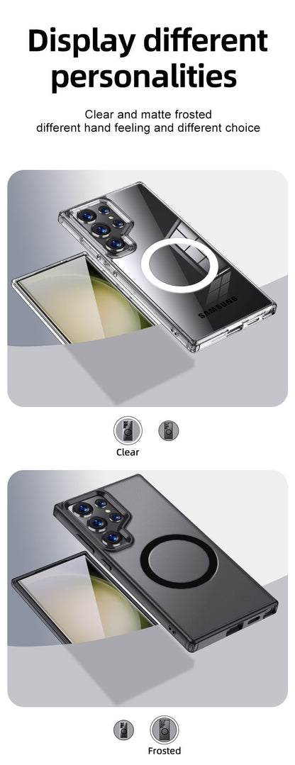 Samsung Galaxy S24 Plus / S25 Plus BLACKTECH Aero Glide (MagSafe Compatible) - Clear