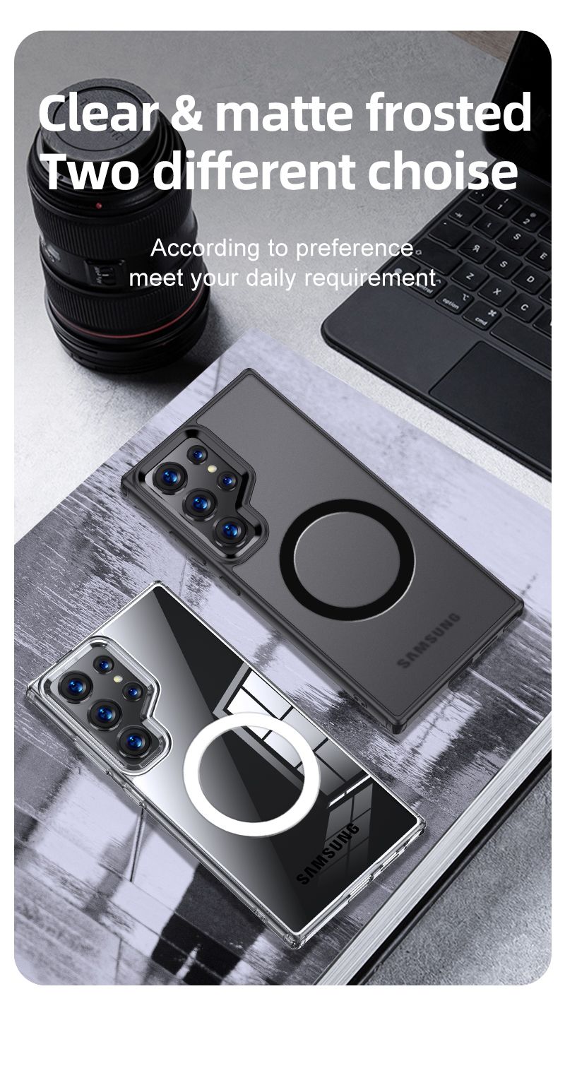 Samsung Galaxy S24 Plus / S25 Plus BLACKTECH Aero Glide (MagSafe Compatible) - Clear