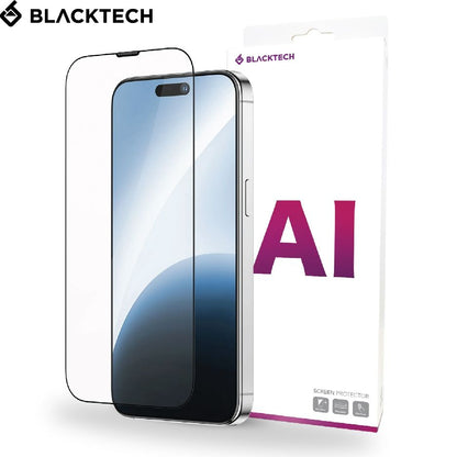 iPhone 15 Pro Max BLACKTECH AI AUTO 9D Full Cover Tempered Glass - Black