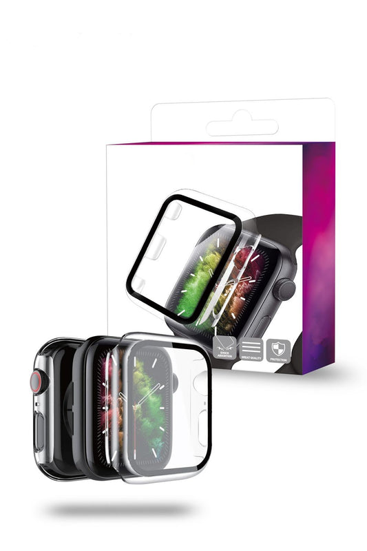 Apple Watch Case With Tempered Glass For Watch 1/2/3/5/6/7/8 & Ultra Size 38,40,41,42,44,45 mm