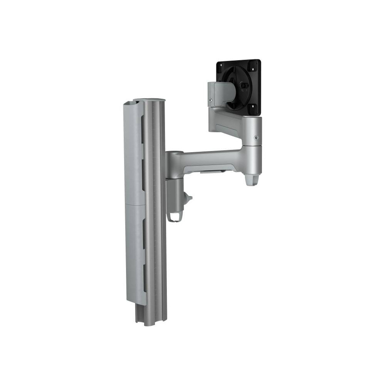 Atdec AWMS-4640 Single 460mm Monitor Arm + 400mm Post / 12kg (26.5lb) Flat Screen, 10kg (22lb) Curved Screen + F Clamp Desk Fixing, Black