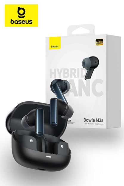 Baseus M2s Bowie True Wireless Bluetooth Earphones With HiRes Audio -White/Black