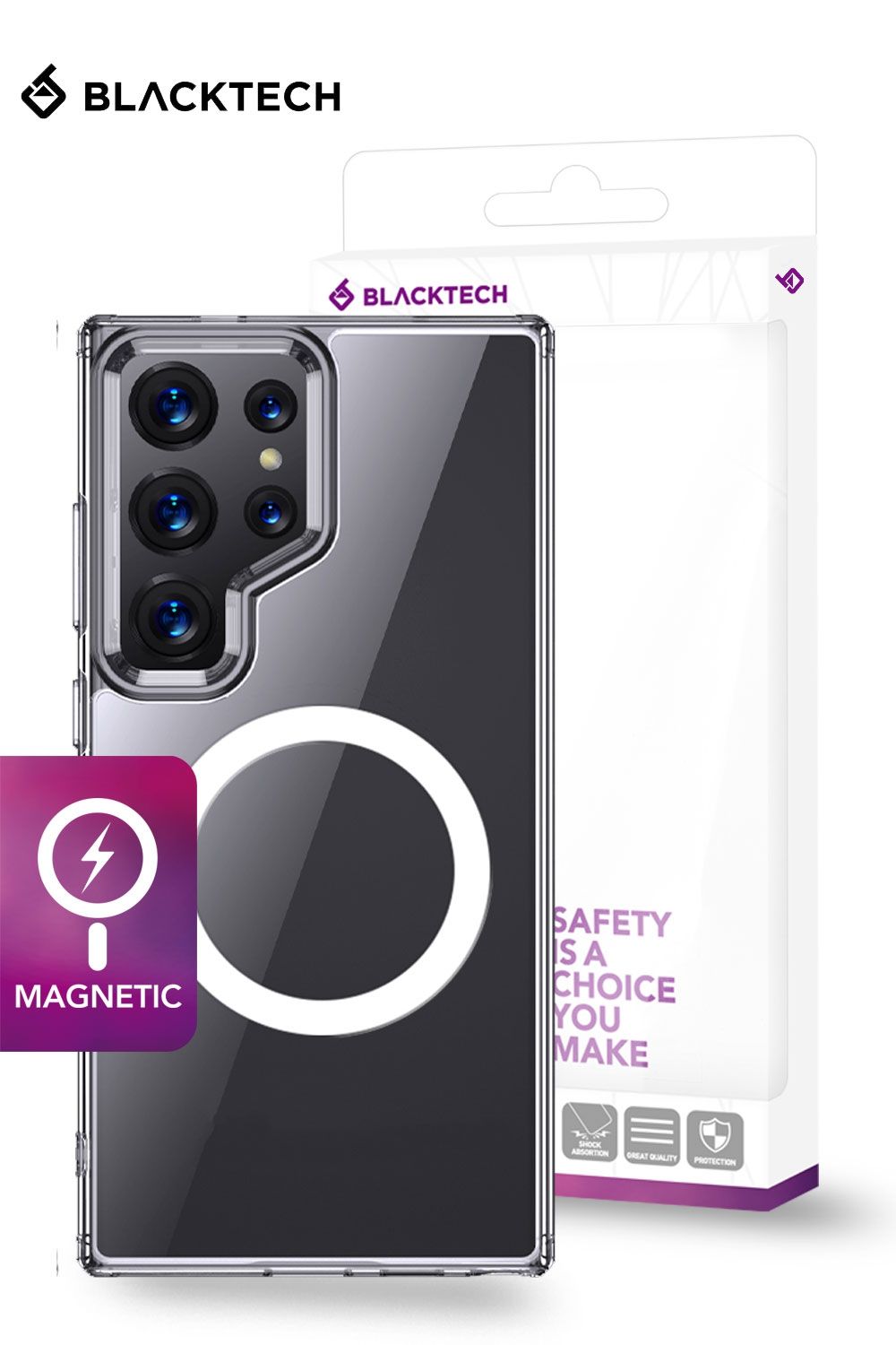 Google Pixel 9 / 9 Pro BLACKTECH Aero Glide (MagSafe Compatible) - Clear