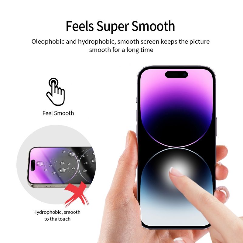 iPhone 15 Plus BLACKTECH AI AUTO 9D Full Cover Tempered Glass - Black