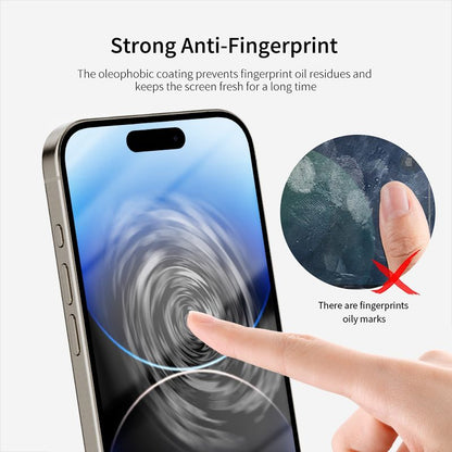 iPhone 15 Pro BLACKTECH AI AUTO 9D Full Cover Tempered Glass - Black