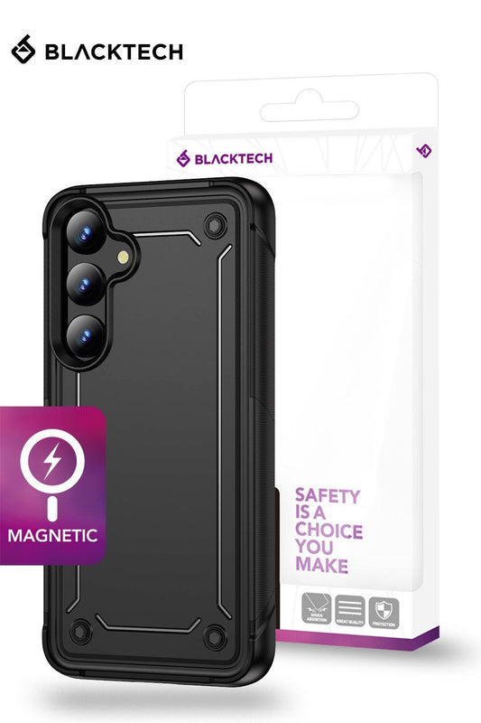 Samsung Galaxy S24 Ultra BLACKTECH Armor Grip (MagSafe Compatible) - Black