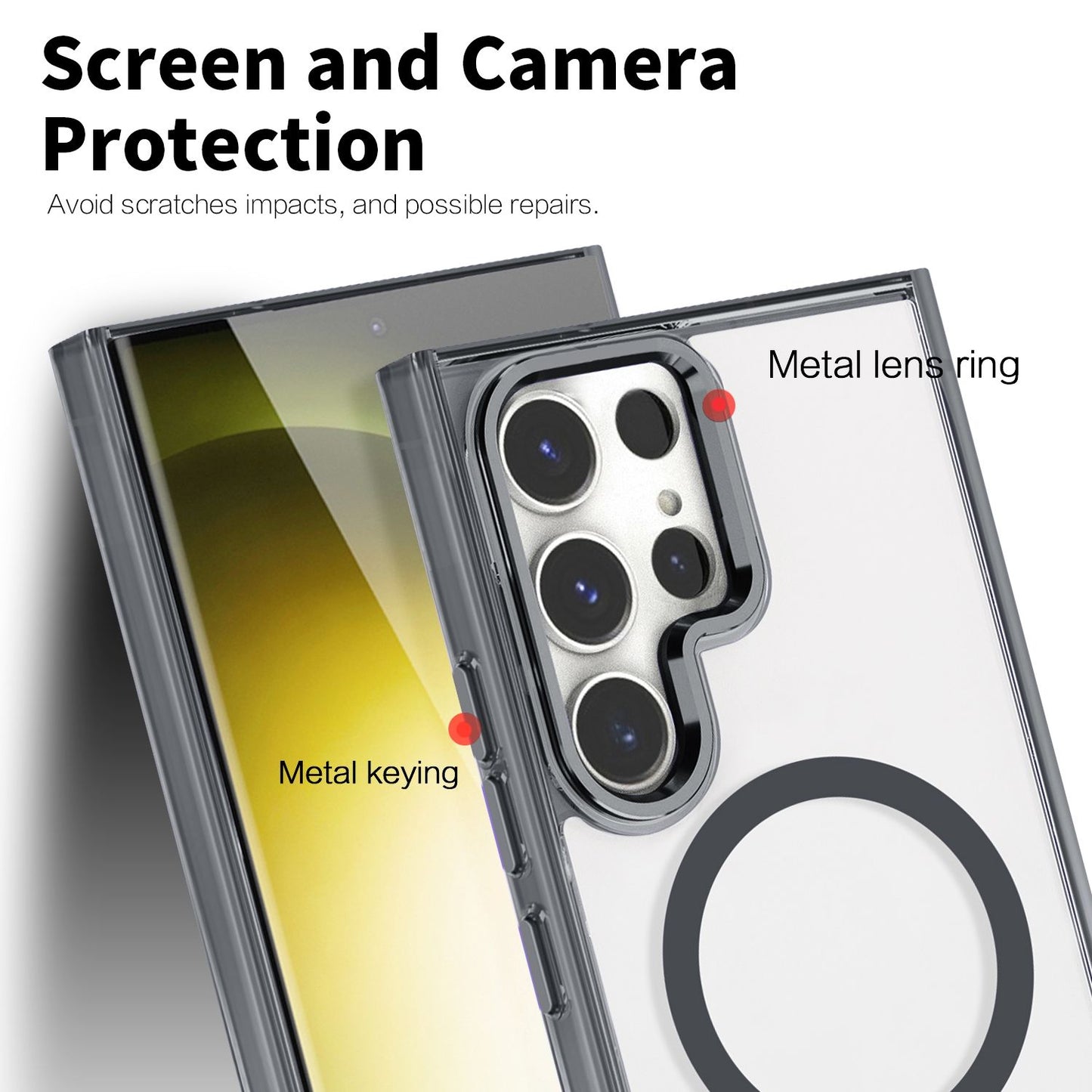 Samsung Galaxy S24 Plus / S25 Plus BLACKTECH Ultra Clear (MagSafe Compatible) - Black
