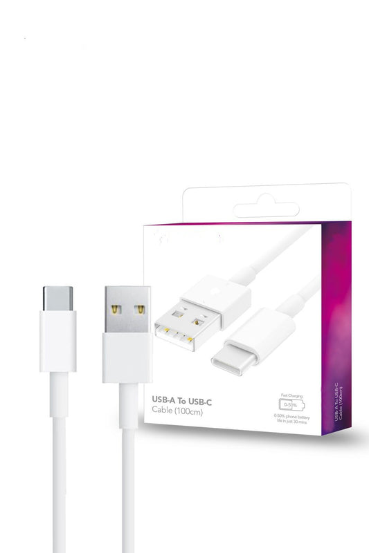 USB-A To USB-C Fast Charging Cable For Samsung S24 Plus Ultra iPhone 15 Pro Max