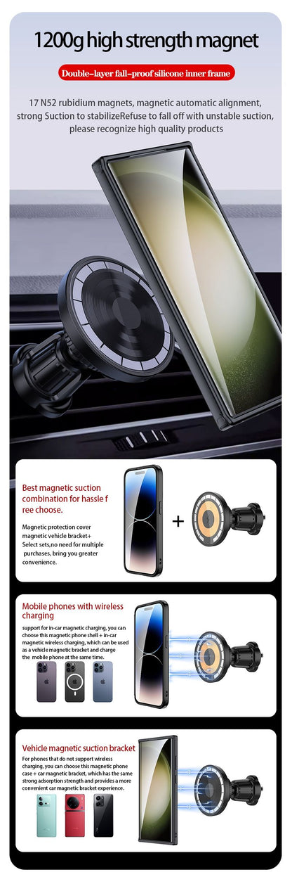 Samsung Galaxy S24 Plus / S25 Plus BLACKTECH Aero Glide (MagSafe Compatible) - Clear
