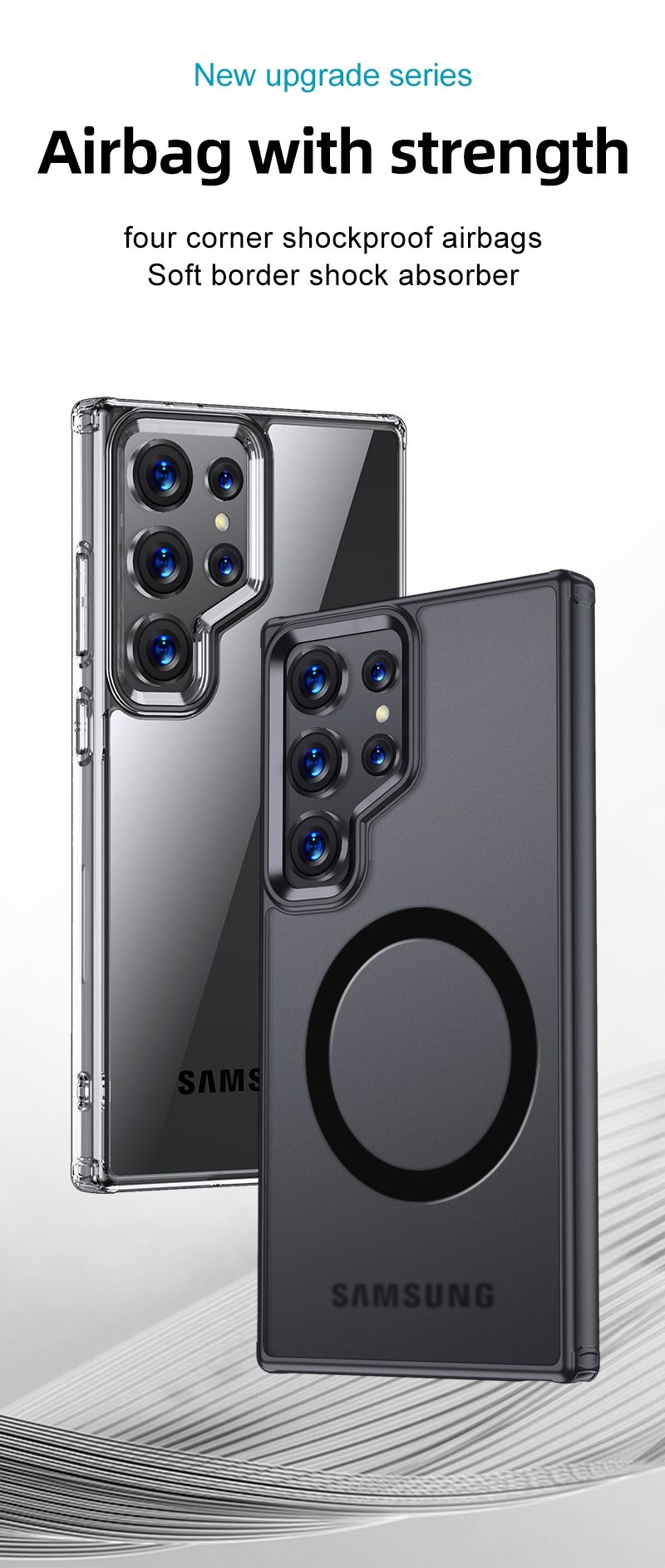 Samsung Galaxy S24 Plus / S25 Plus BLACKTECH Aero Glide (MagSafe Compatible) - Clear