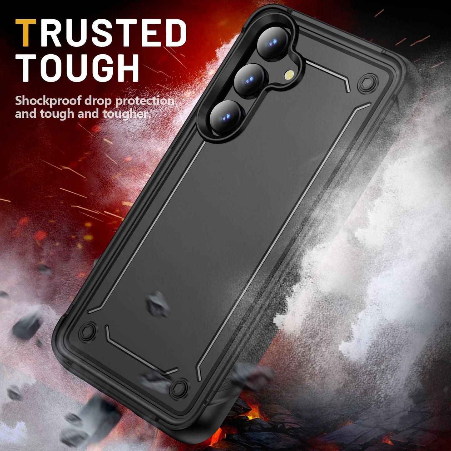 Samsung Galaxy S24 Plus / S25 Plus BLACKTECH Armor Grip (MagSafe Compatible) - Black