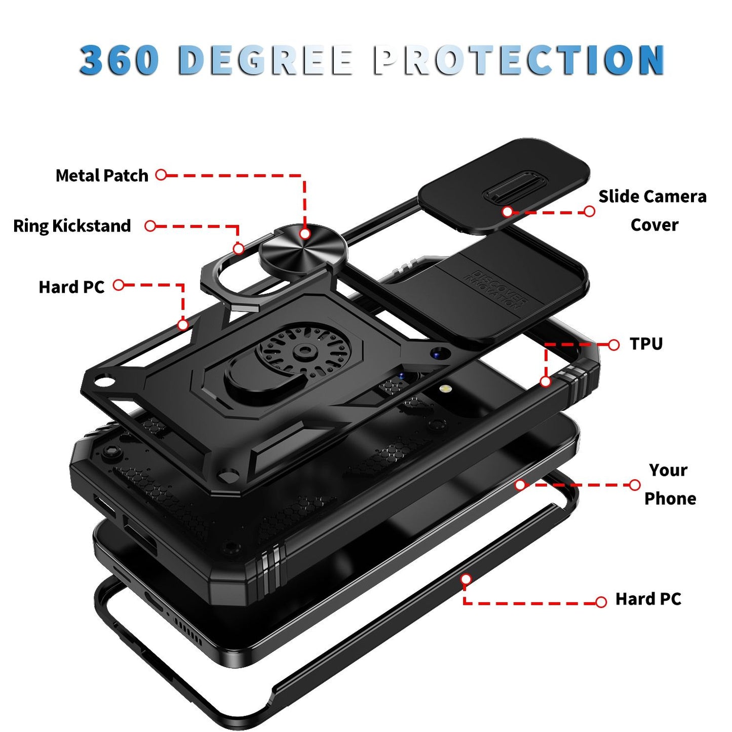 Samsung Galaxy S24 Plus / S25 Plus BLACKTECH Magnetic Flex Shock - Black