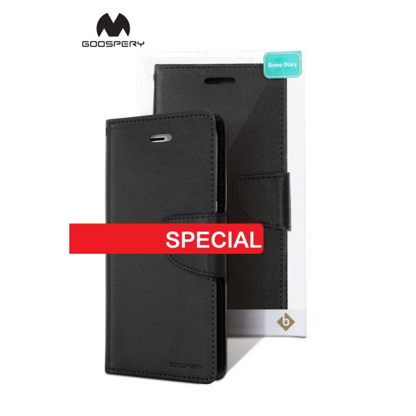 Samsung Galaxy Note 10 Goospery Mercury Bravo Diary - Black