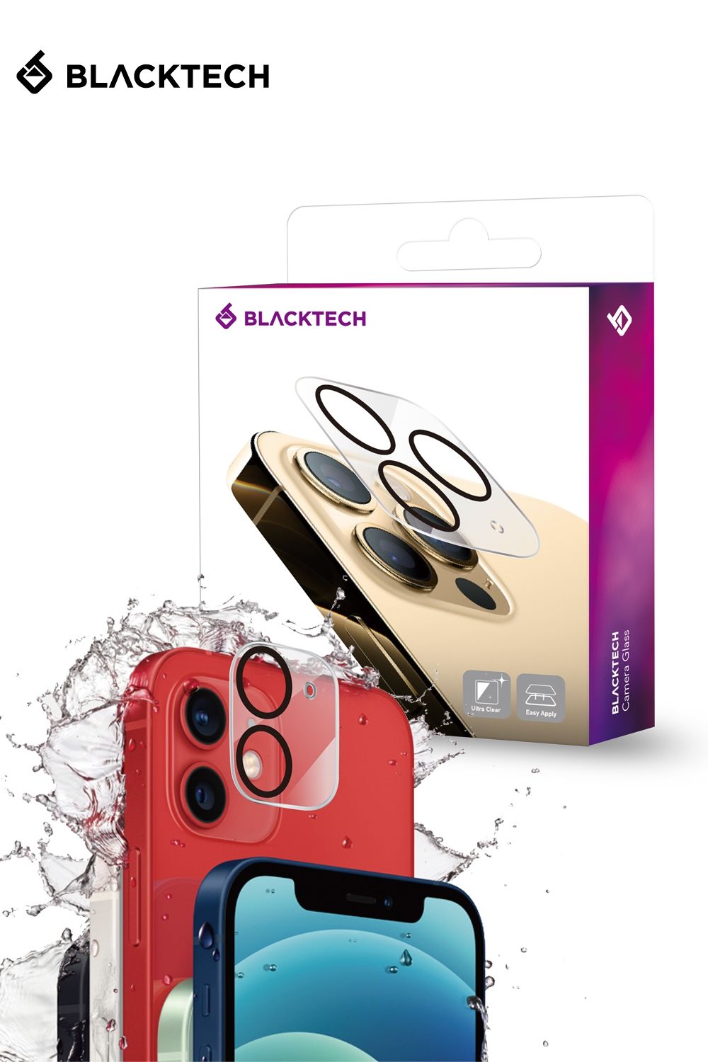 Google Pixel 7 BLACKTECH Camera Anti-Glare Tempered Glass - Clear