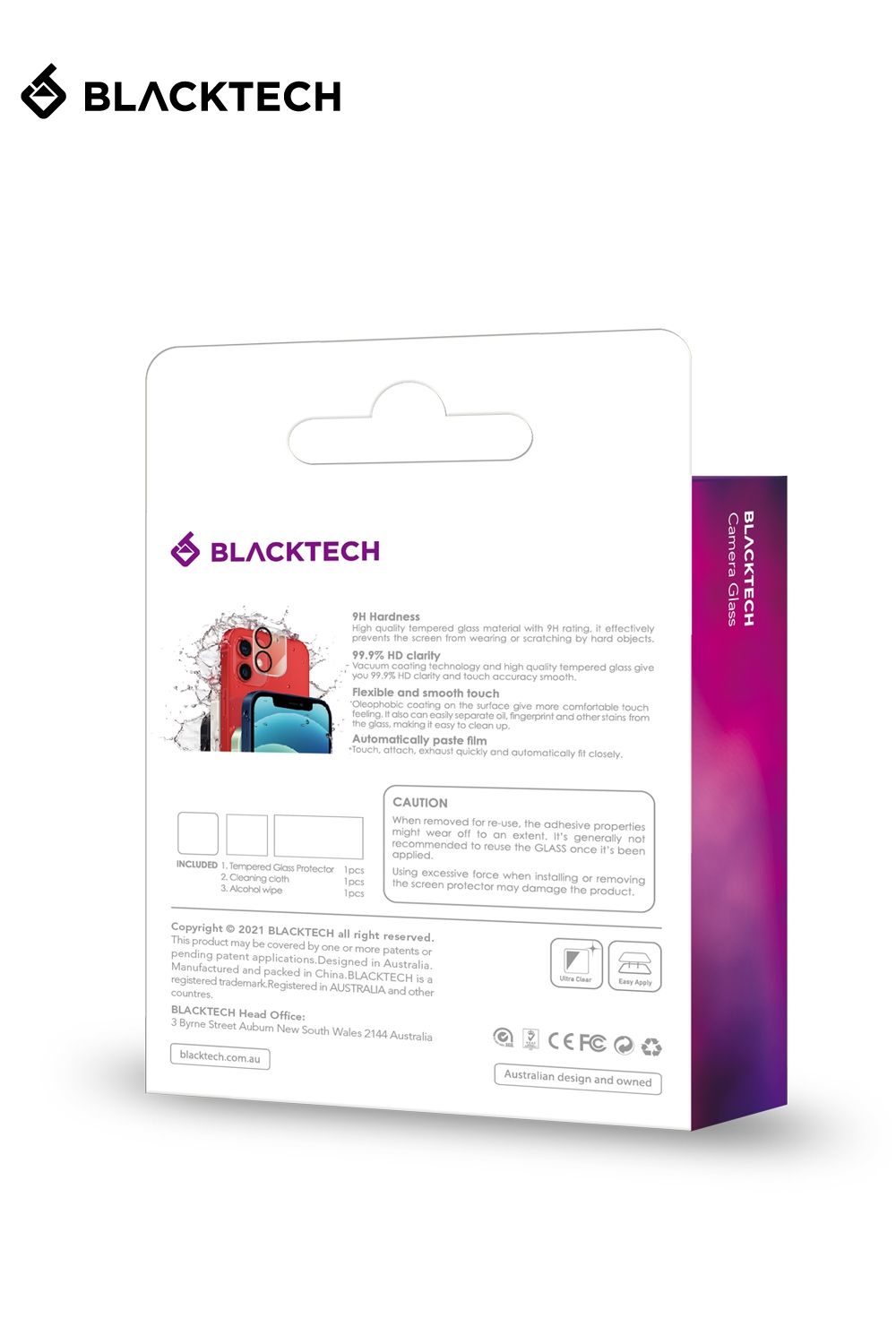 Samsung Galaxy Z Flip 6 / 7 FE BLACKTECH Camera Anti-Glare Tempered Glass - Clear